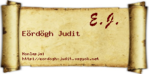 Eördögh Judit névjegykártya